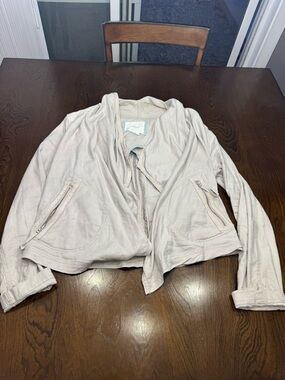 Women’s Lightweight Draped Jacket - Cream